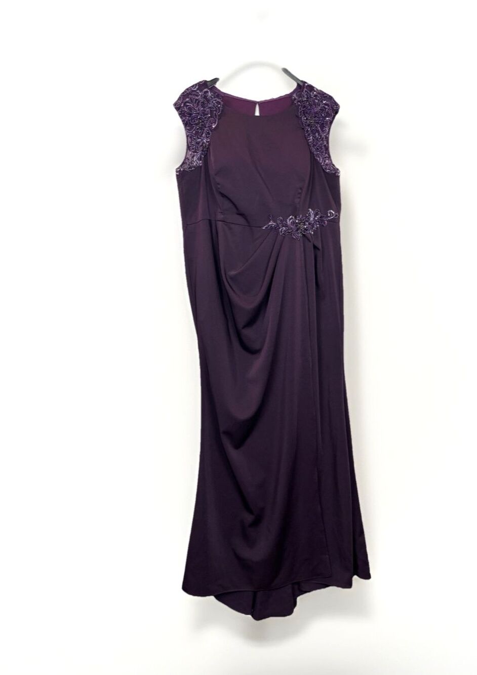 Christina Wu Elegance Formal Dress 20 Purple Aubergine Jersey Gown Wedding MOB